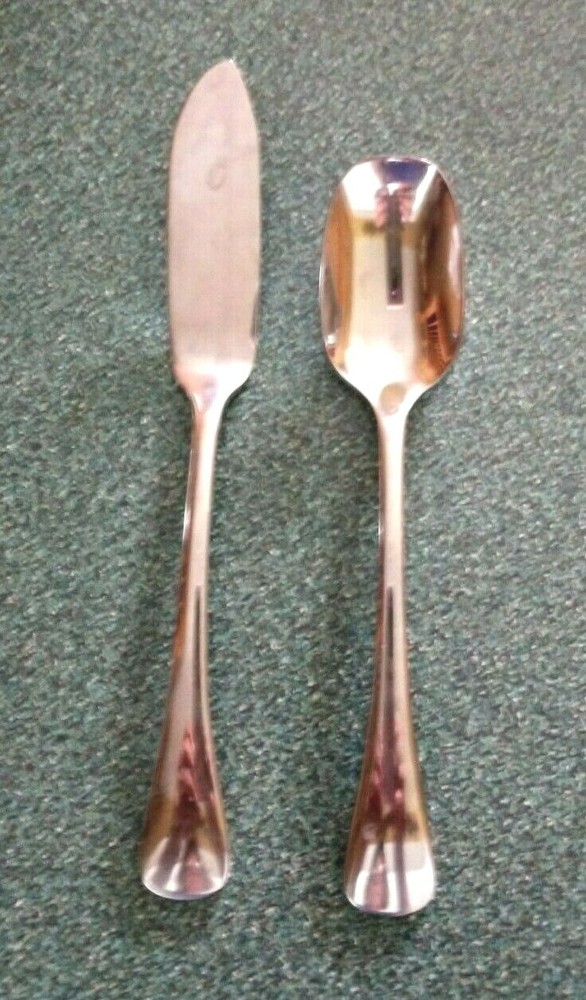 ONEIDA POTOMAC OR OHS467 STAINLESS FLATWARE SERVING SET - 5 PIECES - GLOSSY