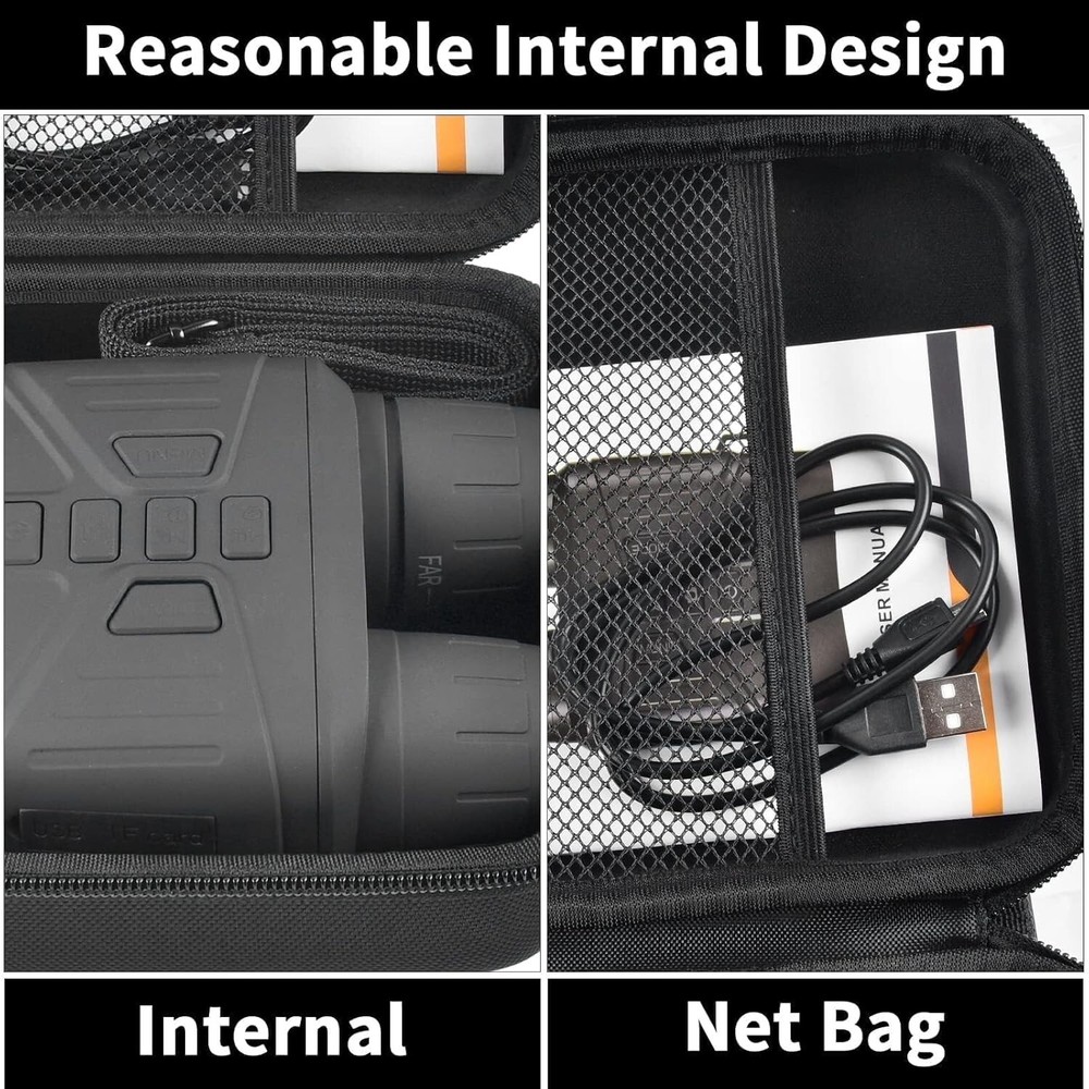 Versatile Night Vision Accessories Case with Mesh Pocket - Portable Design