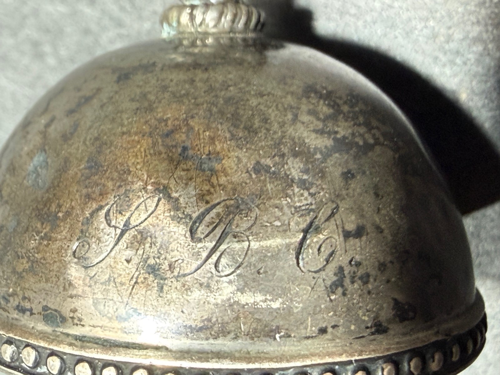Antique Sterling Silver Table Dinner Bell - EB&H Late 1800's Early 1900's