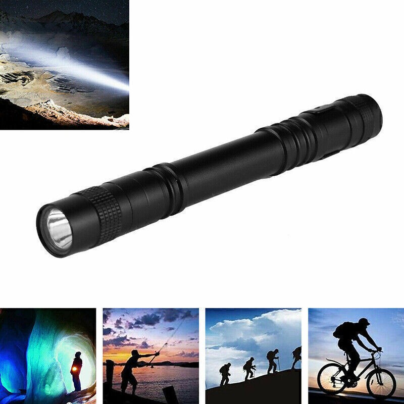 2PCS Mini Small Torch Super Bright LED Flashlight Penlight with Clip Pocket US