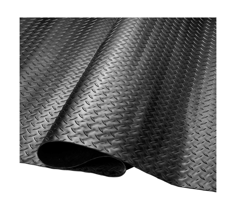 SEAL 4 x 6 FT Premium Garage Floor Mat, Solid 2.8mm Thick Lay-Flat Black Comm...