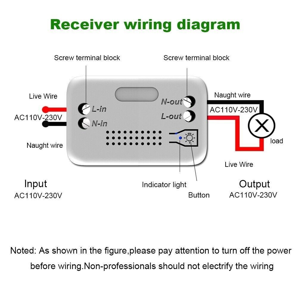 5 pcs Self-generating electricity Wireless remote control light switch
