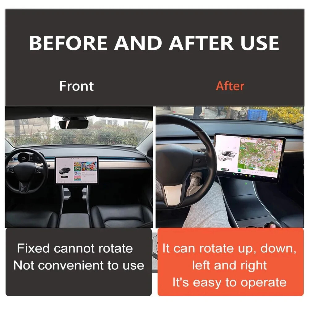Screen Swivel Mount Screen Display GPS Rotation Bracket for tesla model 3 Y