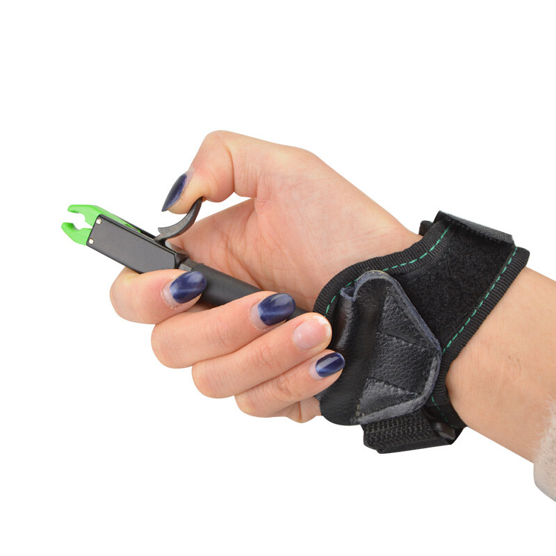 Archery Compound Bow Release Aid Child Thumb Trigger CaliperWrist Youth Practice