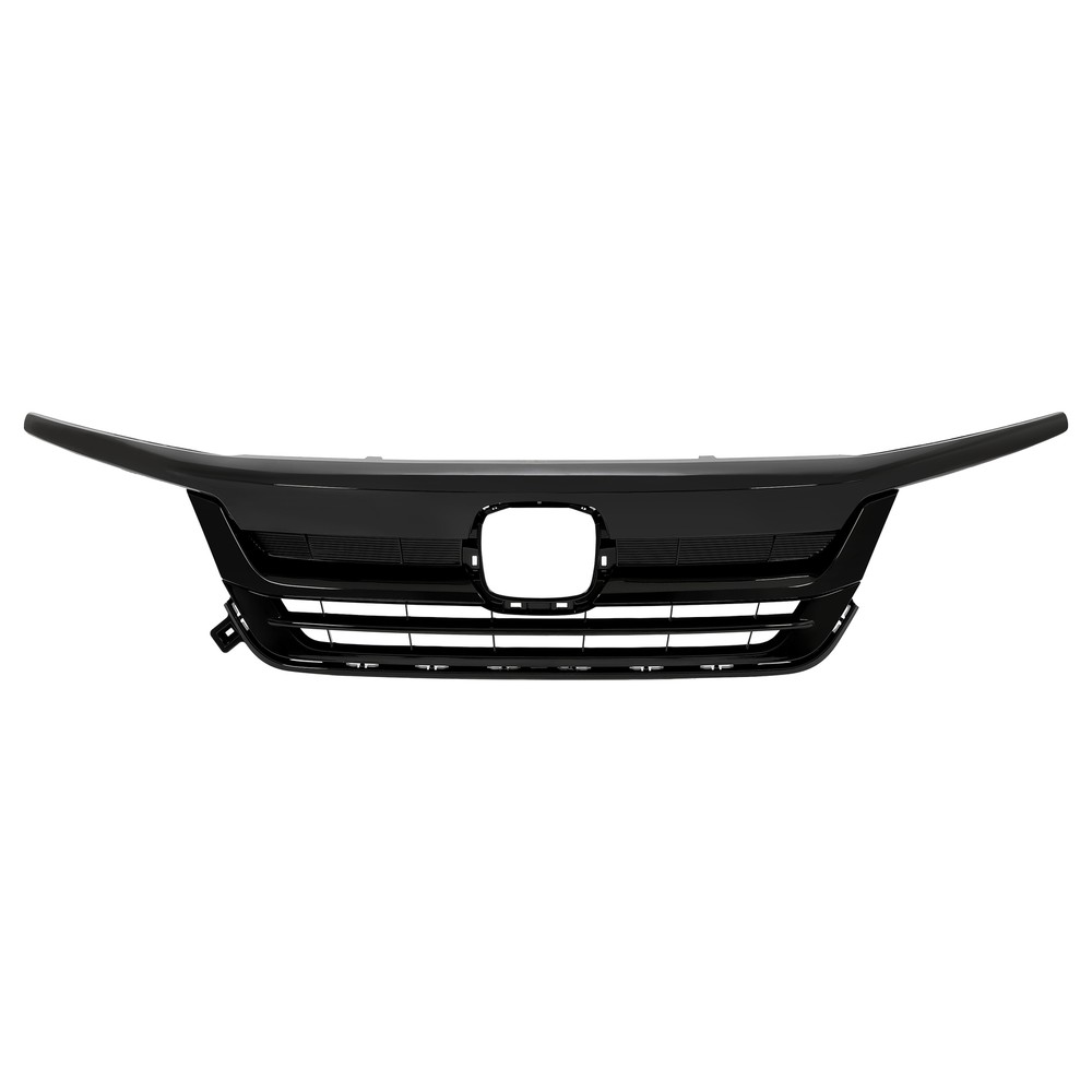 For Honda Pilot 2019-22 Front Upper Grille W/ Gloss Black Molding Trim Assembly