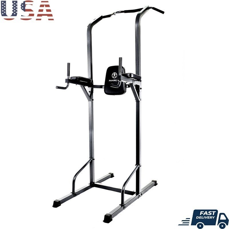 Power Tower Upper Body Core Back Workout Vertical Knee Raise Dip Pull Up New