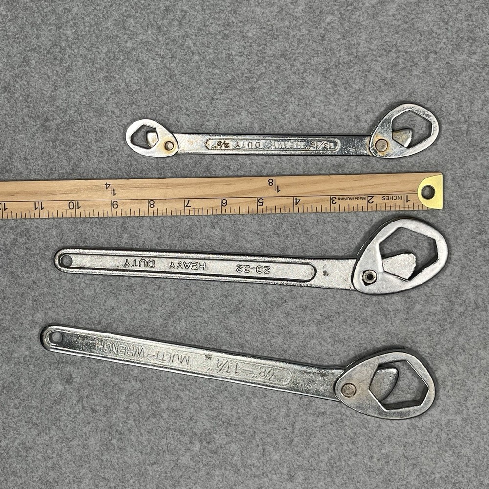 Vintage Adjustable Heavy Duty Multi Wrenches