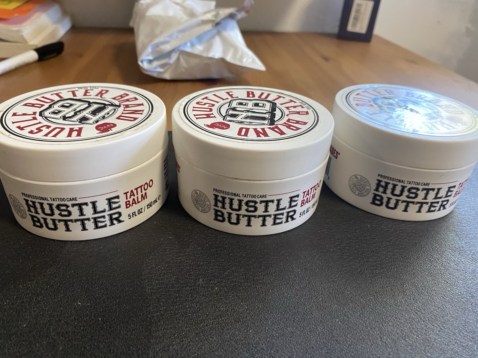Hustle Butter Brand Tattoo Balm 5oz Professional Tatoo Care Lot Of 3