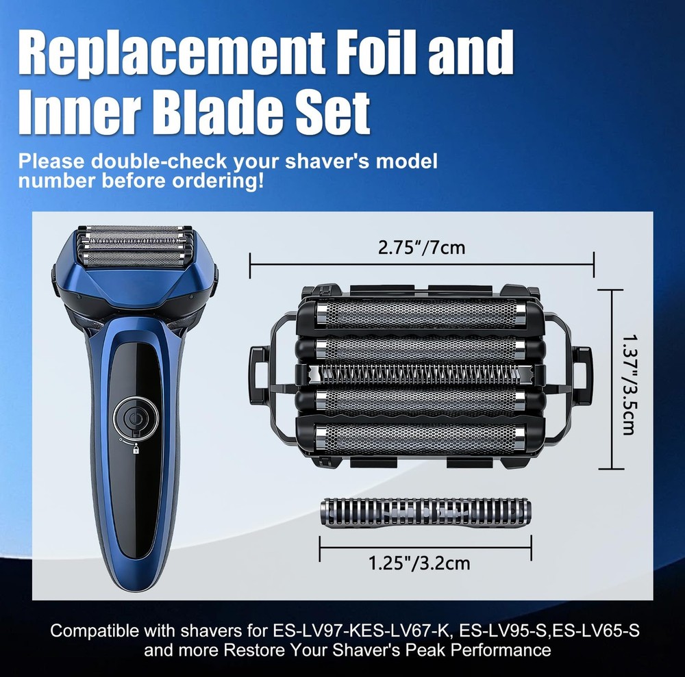 WES9032P Replacement Outer Foil and Inner Blade Set,Compatible with 1 Count