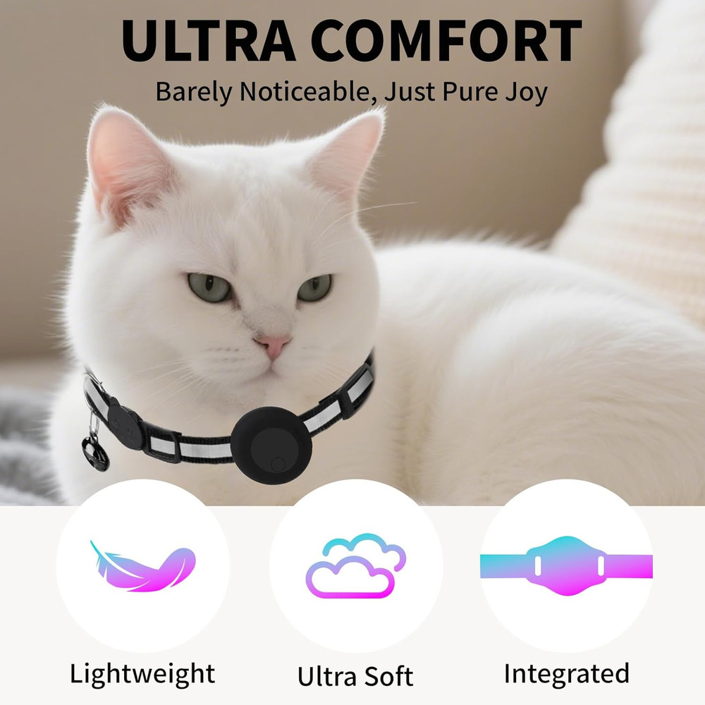 GPS Tracker for Cats (1 Pack), Mini GPS Cat Tracker, Smart Pet Activity Tracker,
