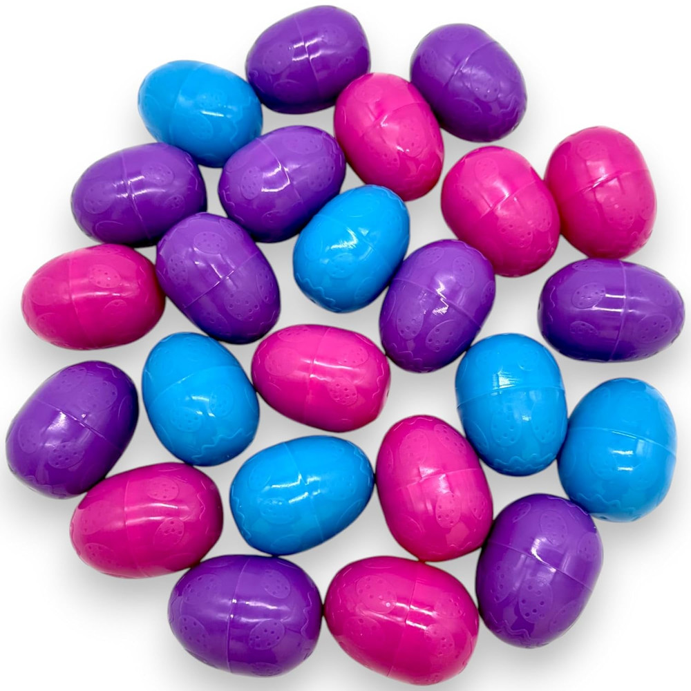 Plastic Easter Eggs Pre-Filled with Candy -24 Cnt Easter Egg Hunt Essentials wit
