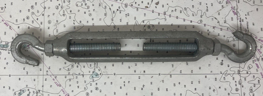 Hook-Hook Turnbuckle 3/8” Thread-Stainless Steel