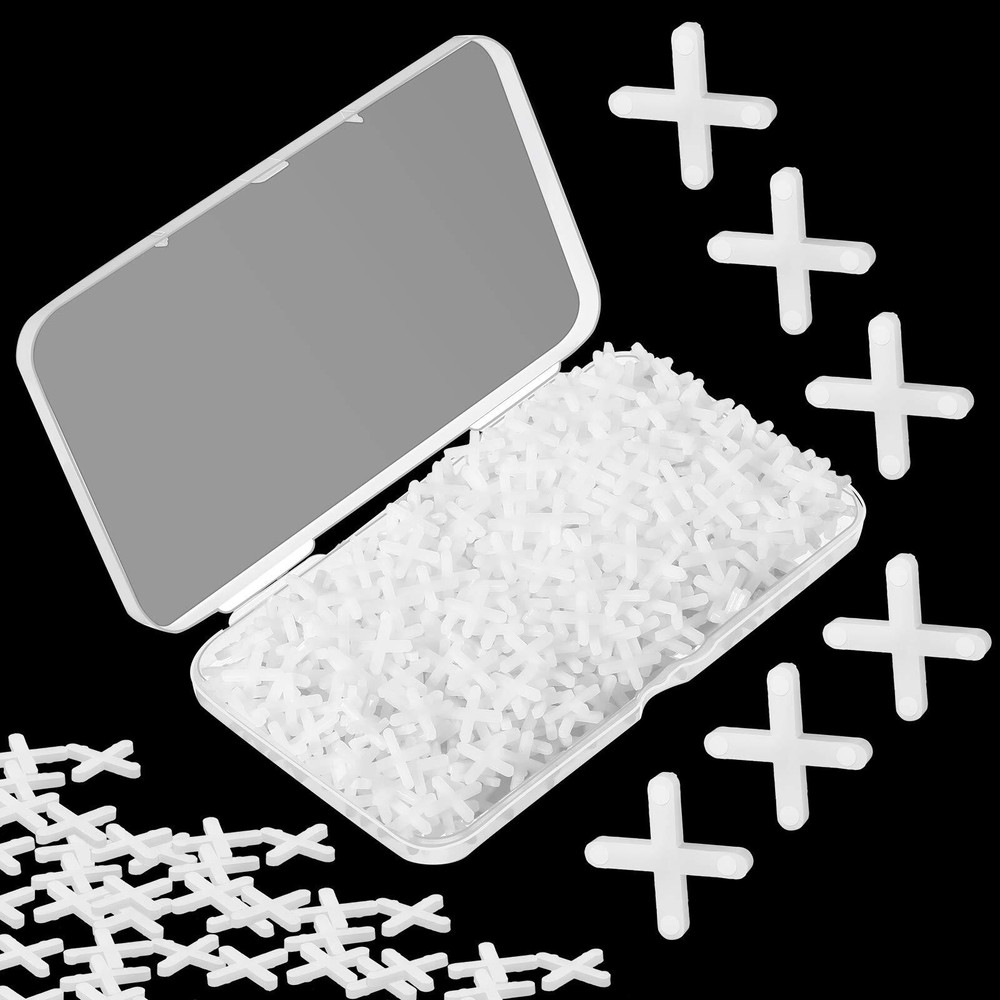 500 Pcs 1/8" Tile Spacers Levelers Wall Floor Tile Separators for Ceramic Stone