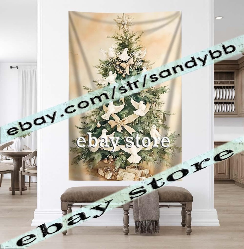 Soft Winter Tapestry Elegant Decor 39X59 in