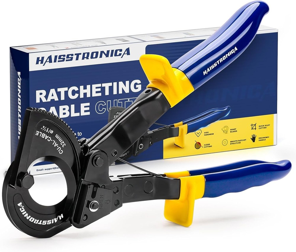 Professional Grade Ratchet Cable Cutters for Efficient Electrical Work, 240mm²