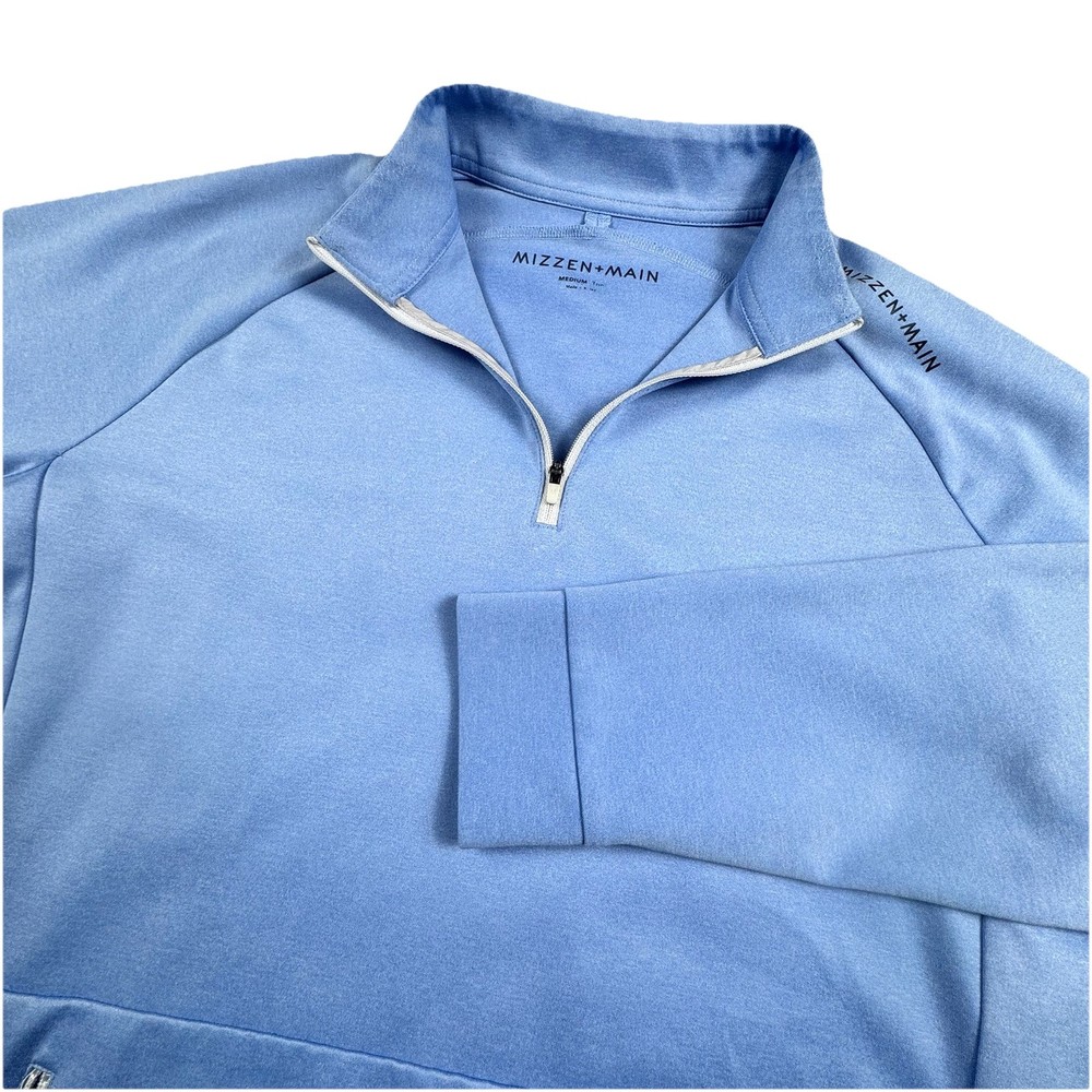 Mizzen Main Versa 1/4-Zip Jacket Pull-Over Men M Trim Blue Performance Golf