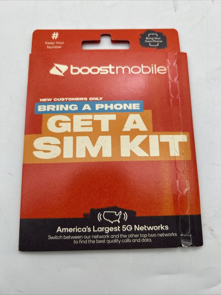 Boost Mobile Expanded Network SIM Card Activation Kit Set Of 4 - New