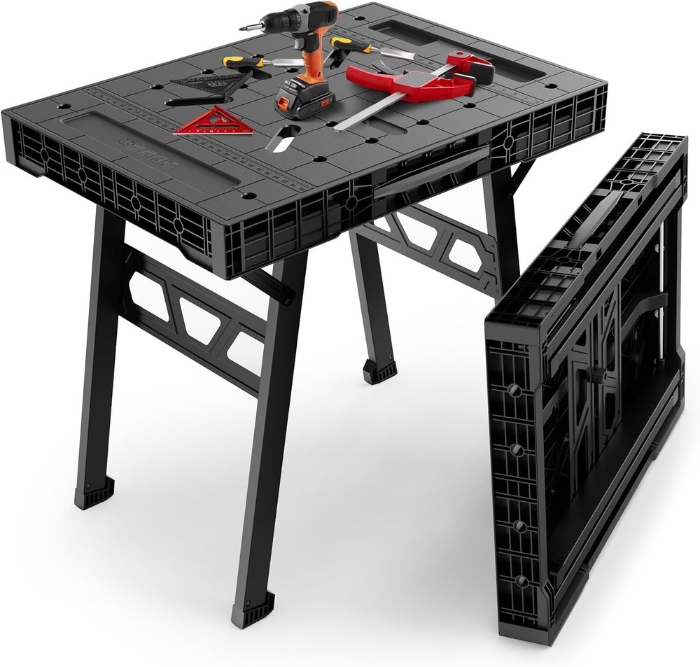 Versatile Heavy-Duty Folding Worktable - 34” W x 24” D, Quick Setup in 3 Seconds