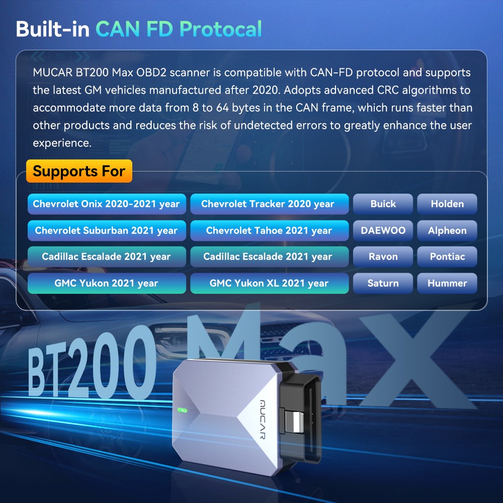 2025 MUCAR BT200 MAX Bidirectional All System Diagnostic Tool Auto OBD2 Scanner