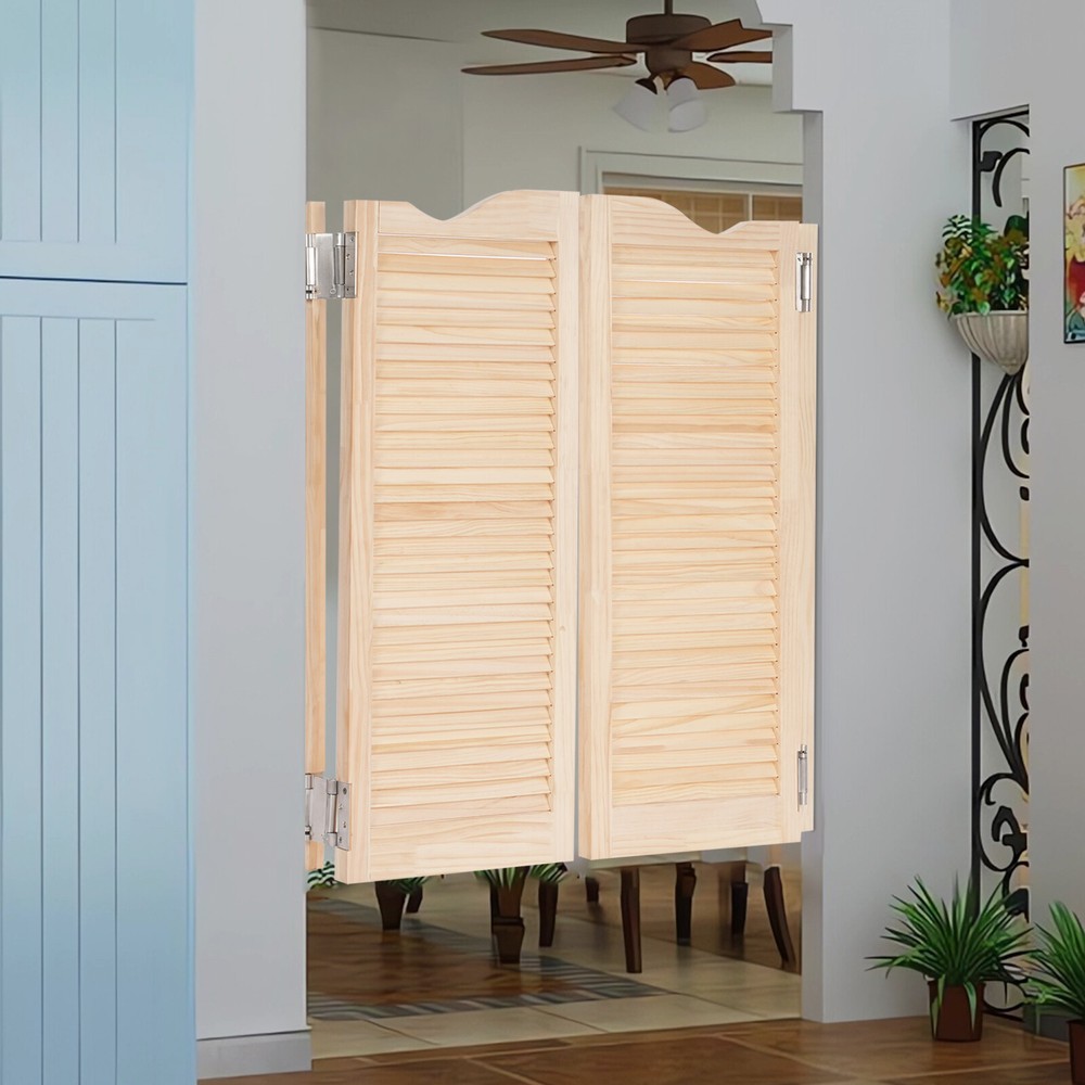 Wall-Mounted Double Half Door Double-hinged Café Door With Hinges