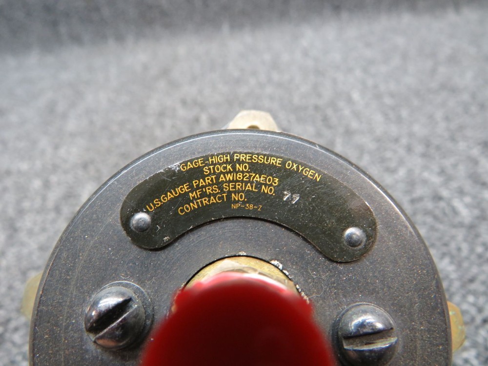 AW1827AE03 US Gauge High Pressure Oxygen Indicator