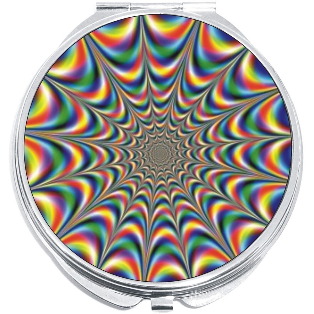 Psychedelic Pattern Compact with Mirrors - Perfect for your Pocket or Purse