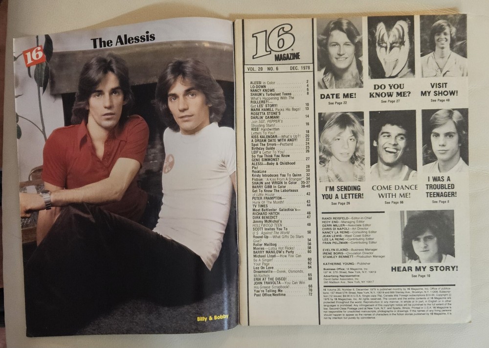 16 Magazine 1978 KISS/ROLLERS