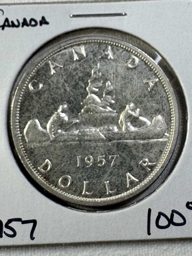 1957 Canada $1 Silver Coin Low Mintage