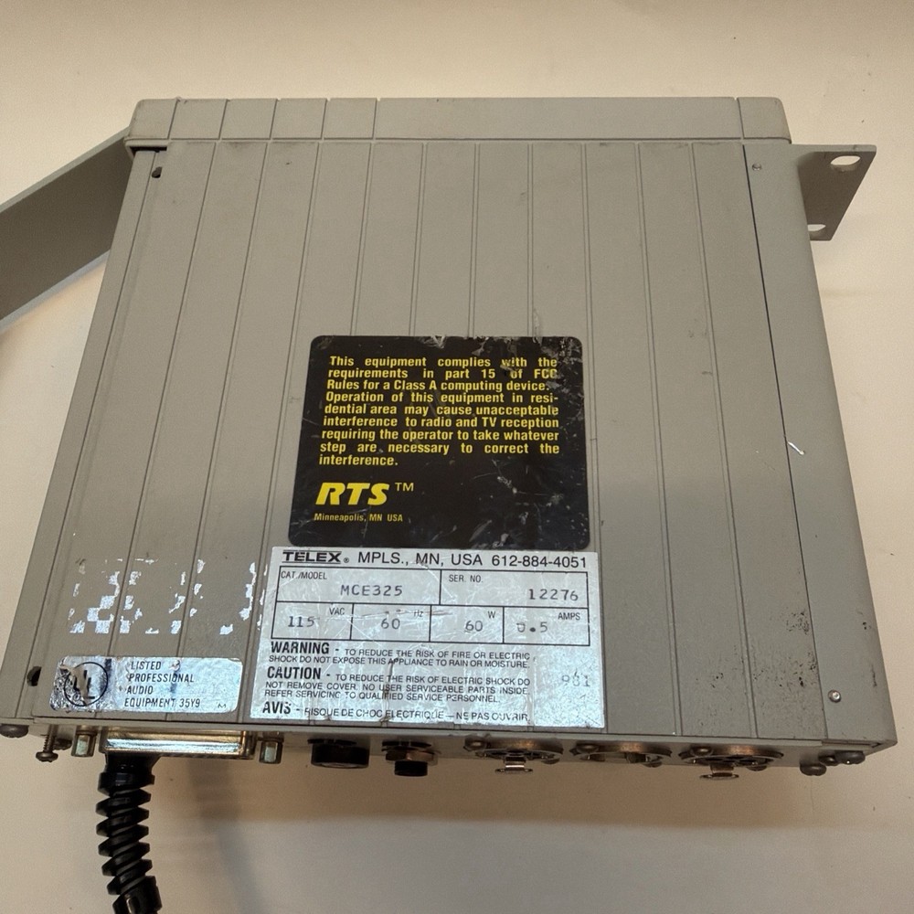 RTS Telex MCE-325 Programmable 2 to 4 Channel Intercom User Station