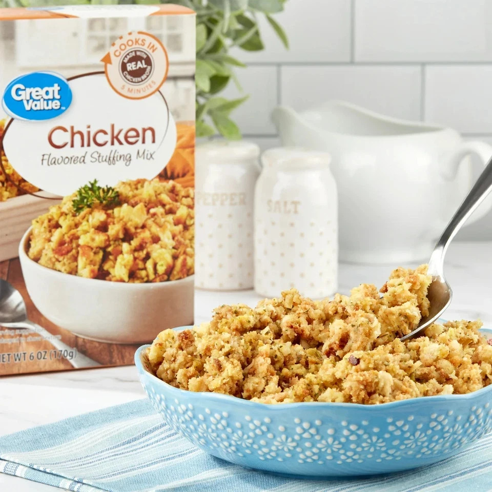 (8 pack) Great Value Chicken-Flavored Stuffing Mix, 6 oz