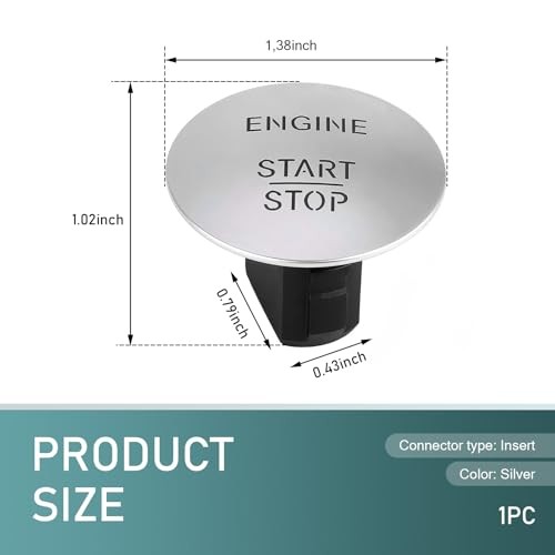Car Engine Start Stop Button Switch, Start-Stop Switch Button, Replacement OEM