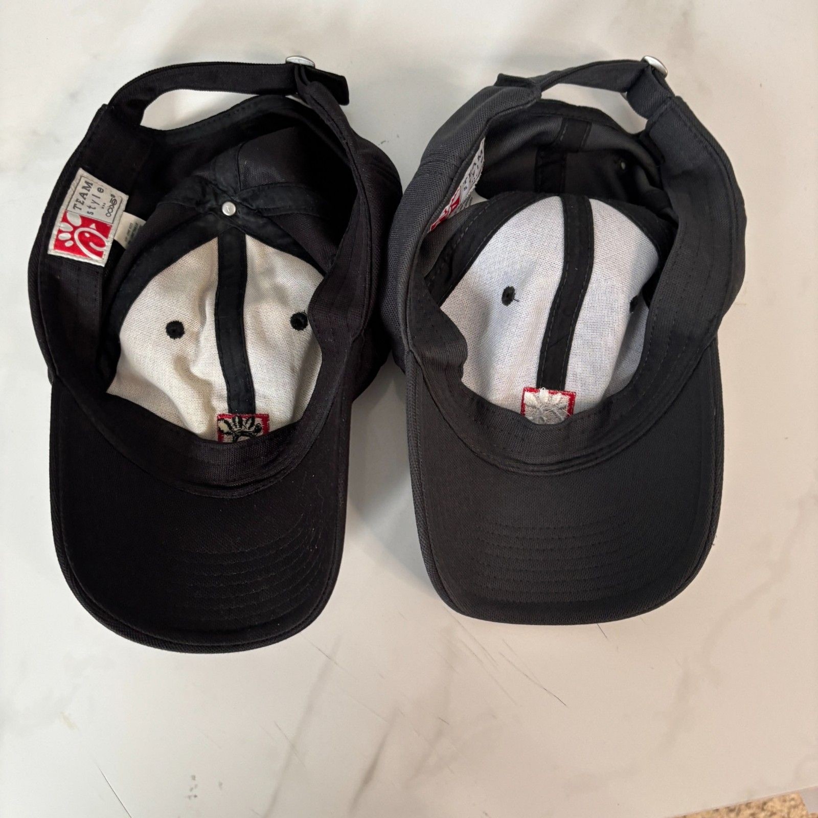Chick-fil-A Oobe Baseball Hat Cap LOT Adjustable Employee Uniform Black Gray