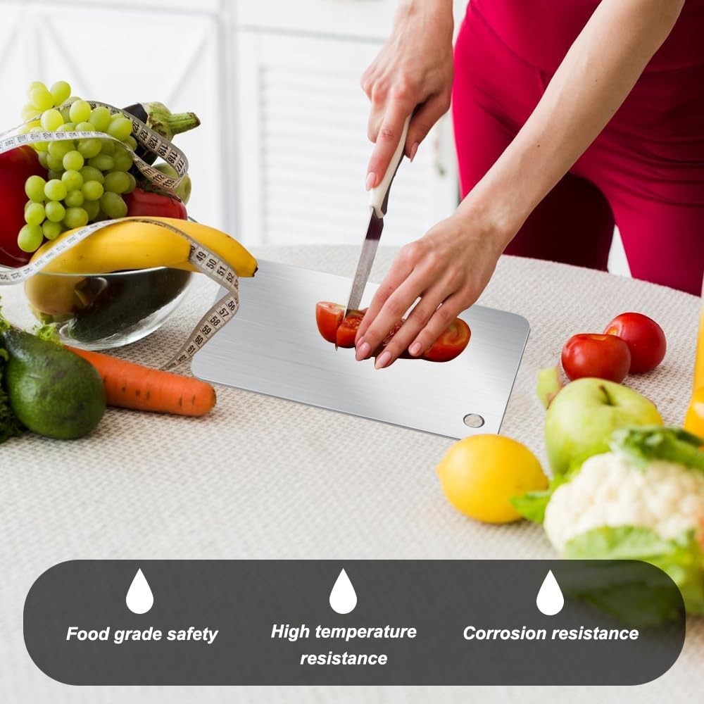 Titanium Cutting Board Set of 3, 100% Pure Titanium Cutting Boards for Kitchen,