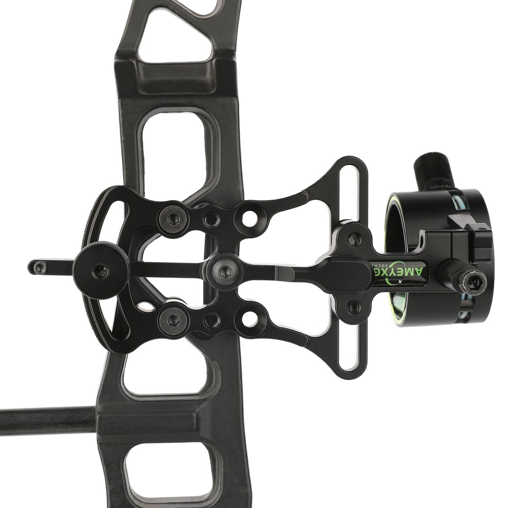 Compound Bow Sight 1-pin 0.019" Optical Fiber Micro-Adjustable Shooting Target