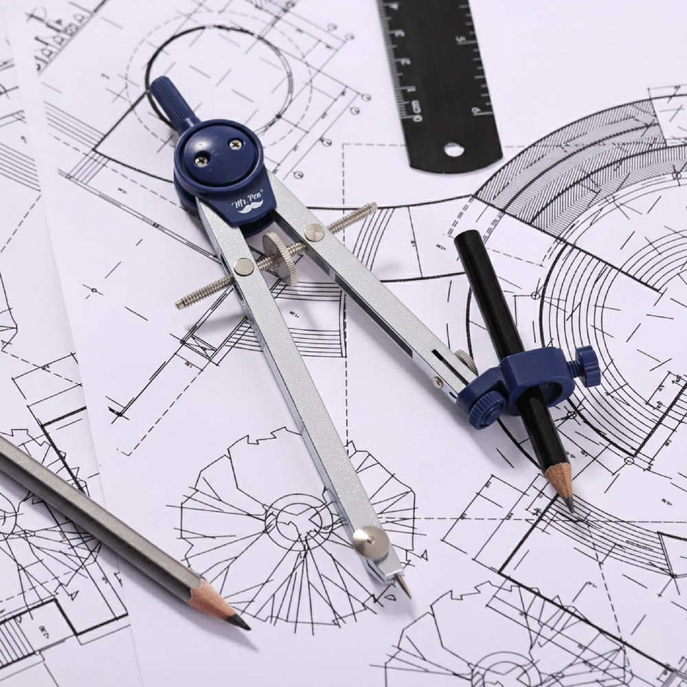 - Compass for Geometry, Compass with Pencil, Compass Drawing Tool, Drawing Compa