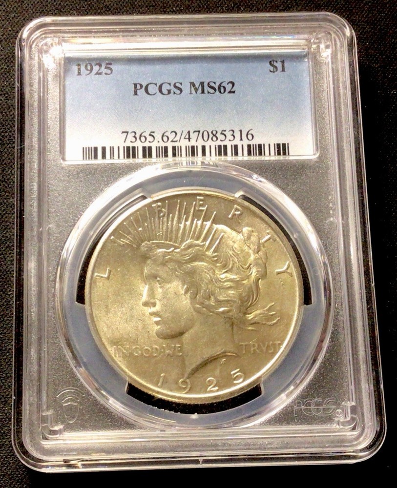1925 Peace Silver Dollar! PCGS MS62! ENN Coins