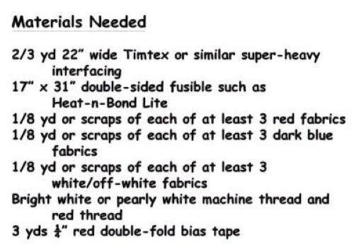 Easy Crazy Flag Quilt Pattern ~ Fusible Applique Wall Hanging Pattern