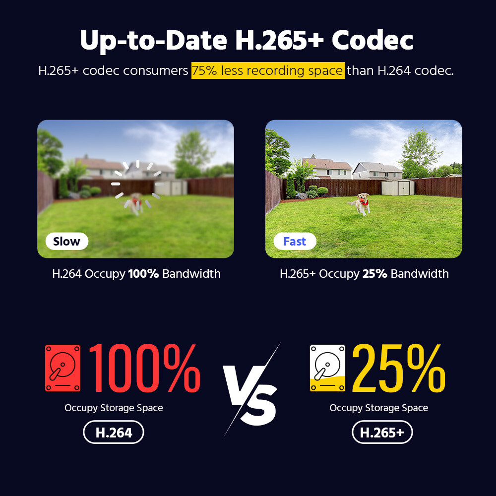 ANNKE 8CH 4K DVR 5MP Audio Recording Security Camera System Human Detection IP67