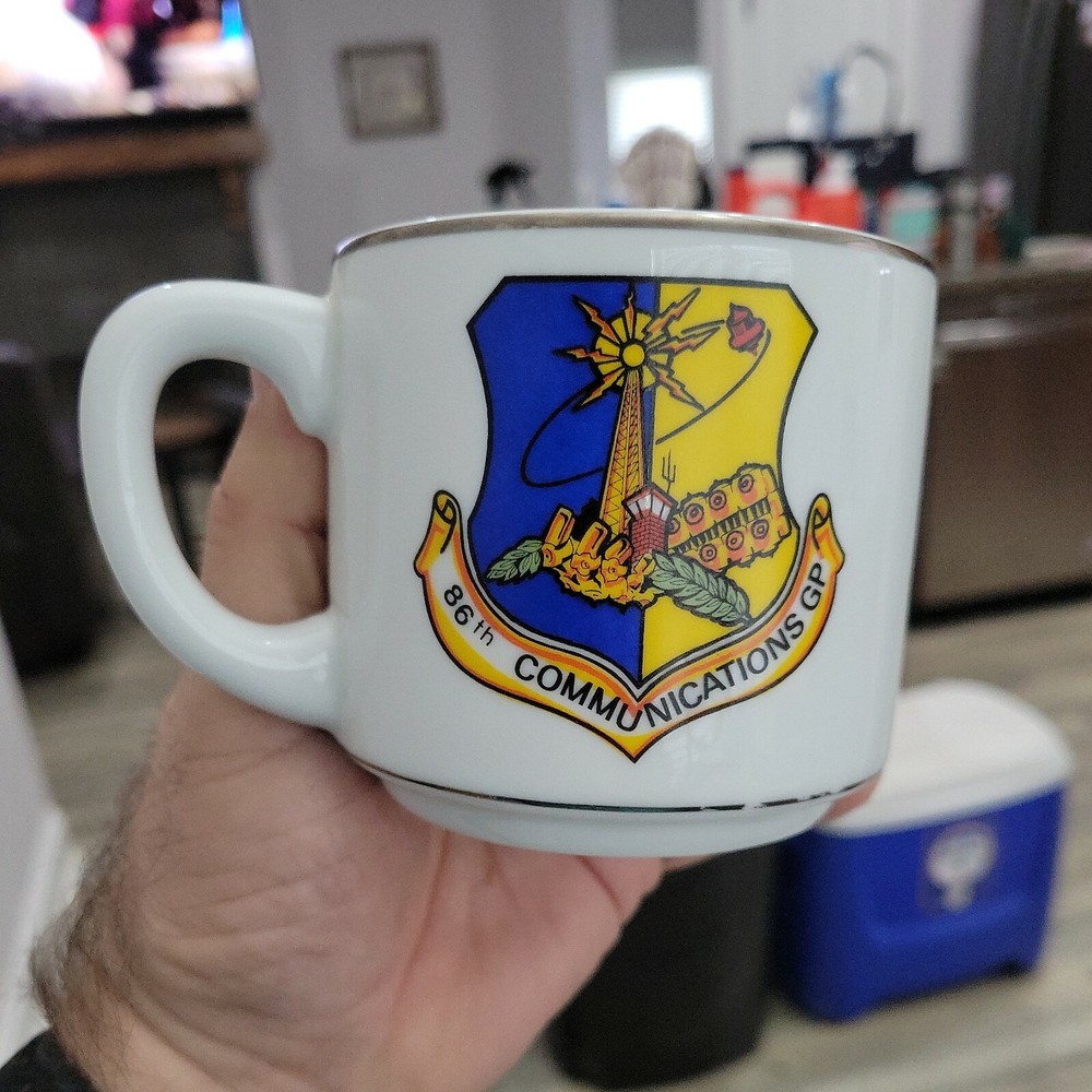 2002 USAF 86TH COMMUNICATIONS GROUP RAM STEIN AB GERMANY 14 oz 2  sided CUP MUG