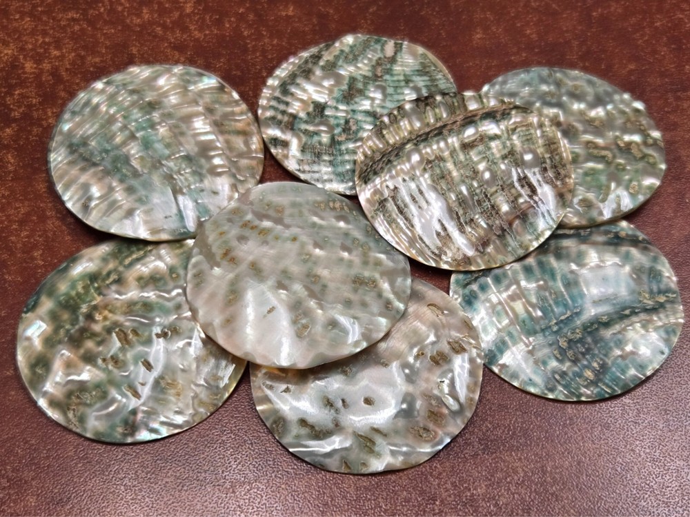 4 PCS ROUND ABALONE SHELL BLANK DISC 45MM