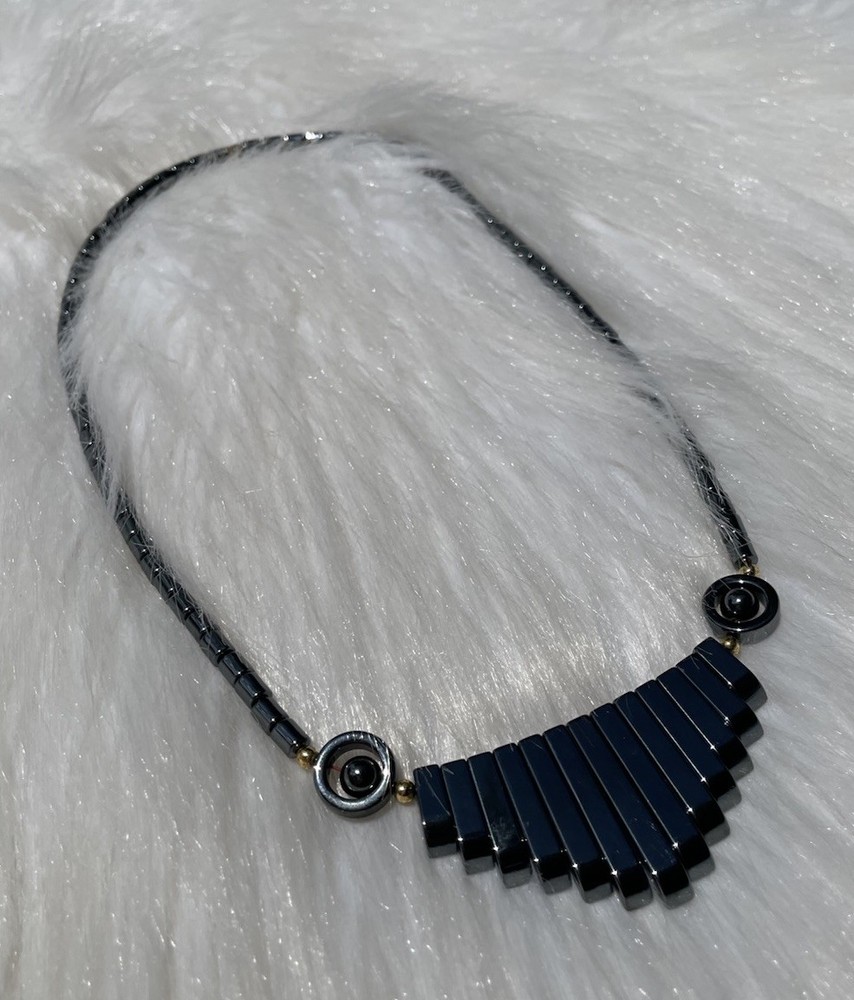 Vintage Hematite 18” Necklace