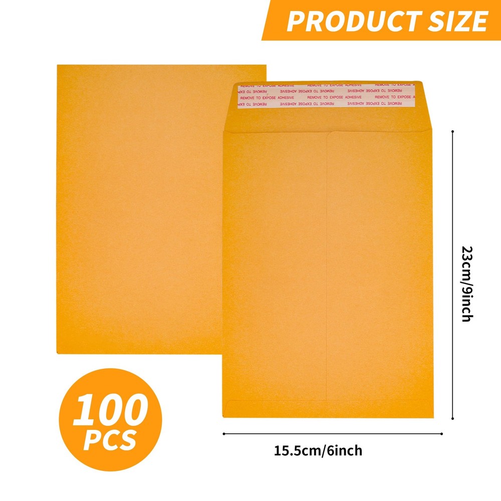 6x9 Envelopes Self Seal for Mailing, Organize, Storage, Home Documents