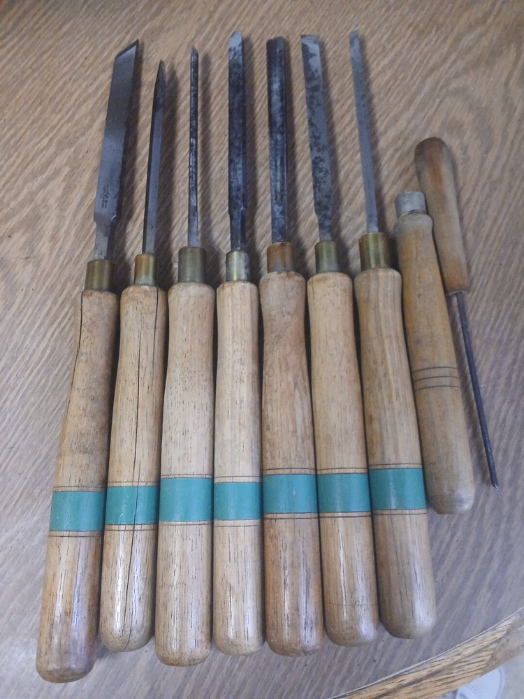7 Buck bros. wood lathe tools