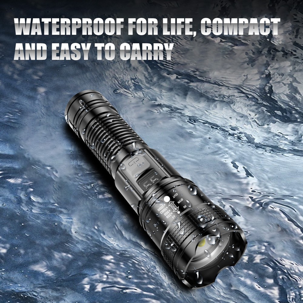 Super Bright LED Tactical Flashlight Torch Flashlight Rechargeable Camping Light