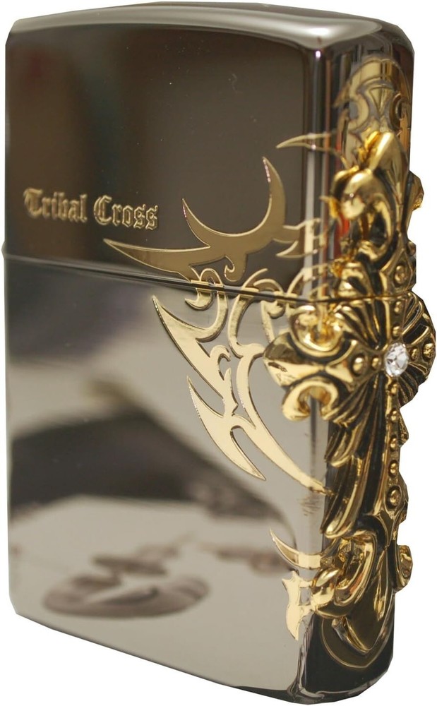 Zippo Lighter Side Tribal Cross BK Windproof