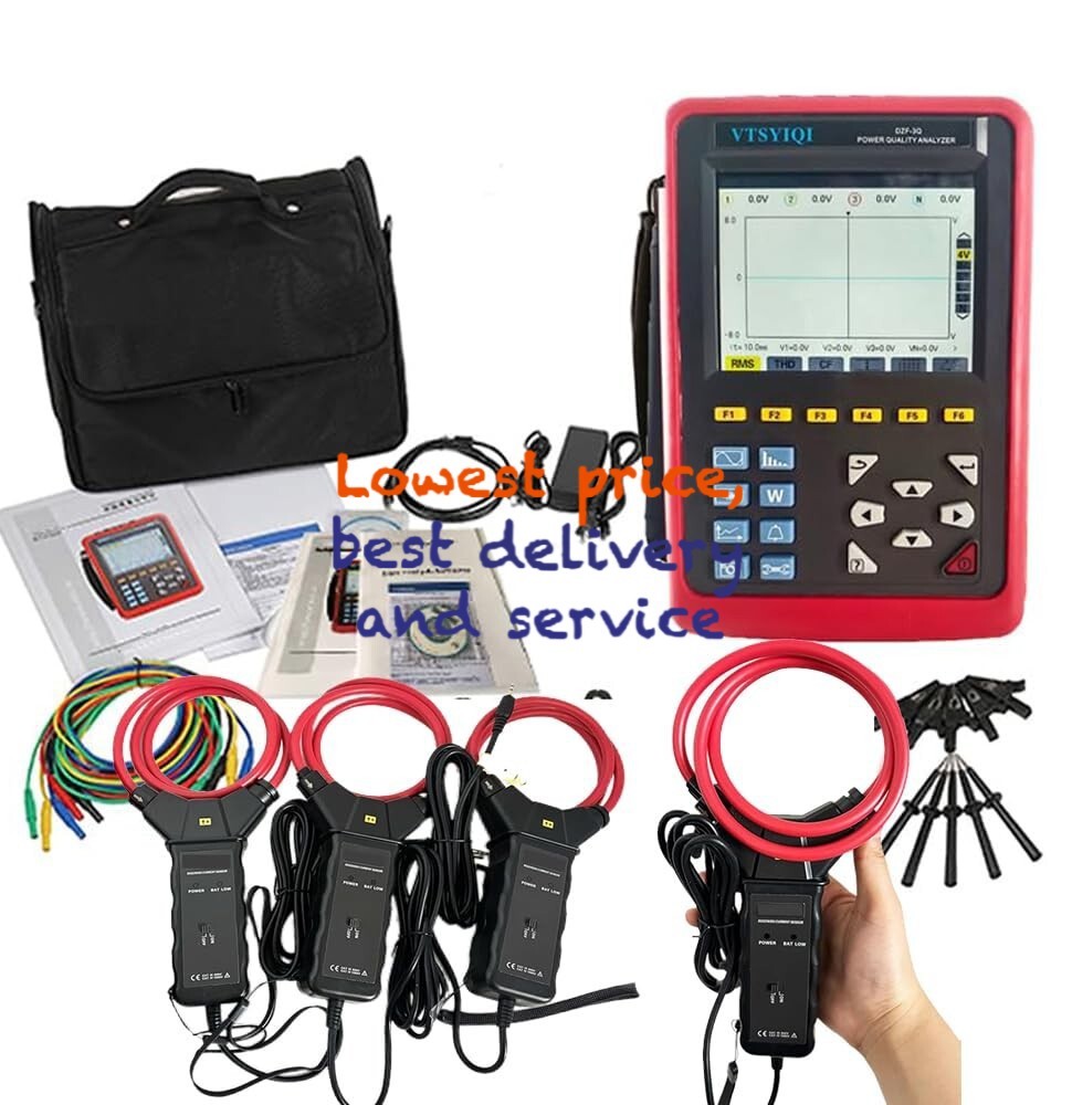 1xPower Quality Analyzer 3 Phase Power Quality Analyzer with Current 10A ~ 6000A