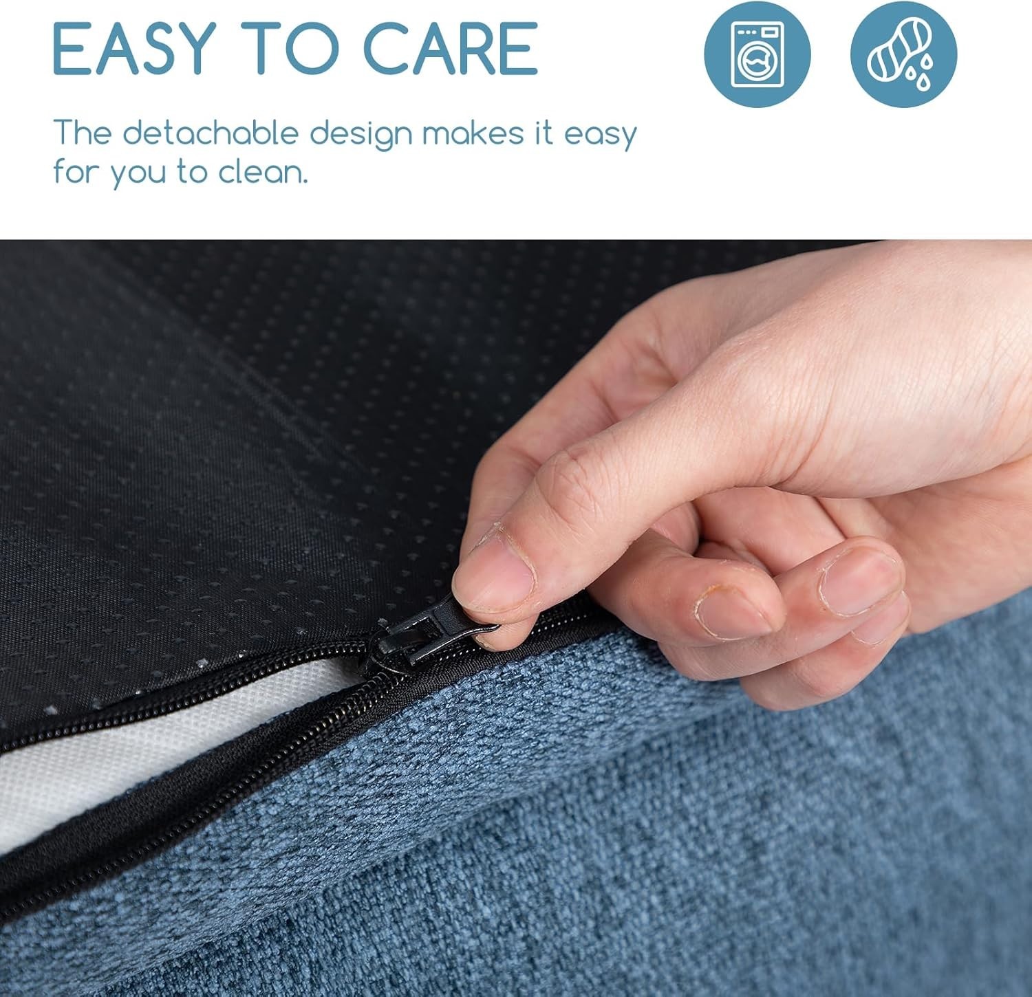 Dog Bed for Large Medium Small Dogs/Puppy, Rectangle Washable, Orthopedic, Soft