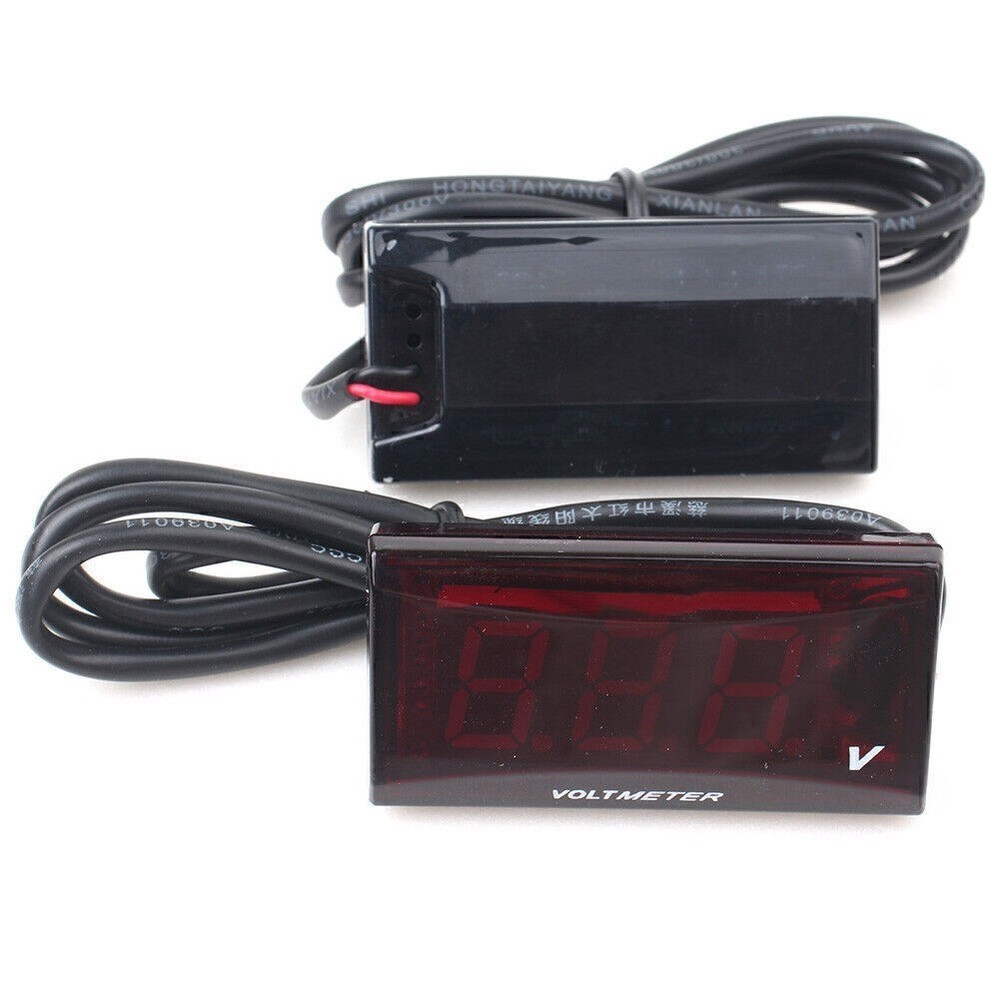 Mini LED Digital Voltmeter Voltage Meter Instruments Gauge Red / Blue Universal
