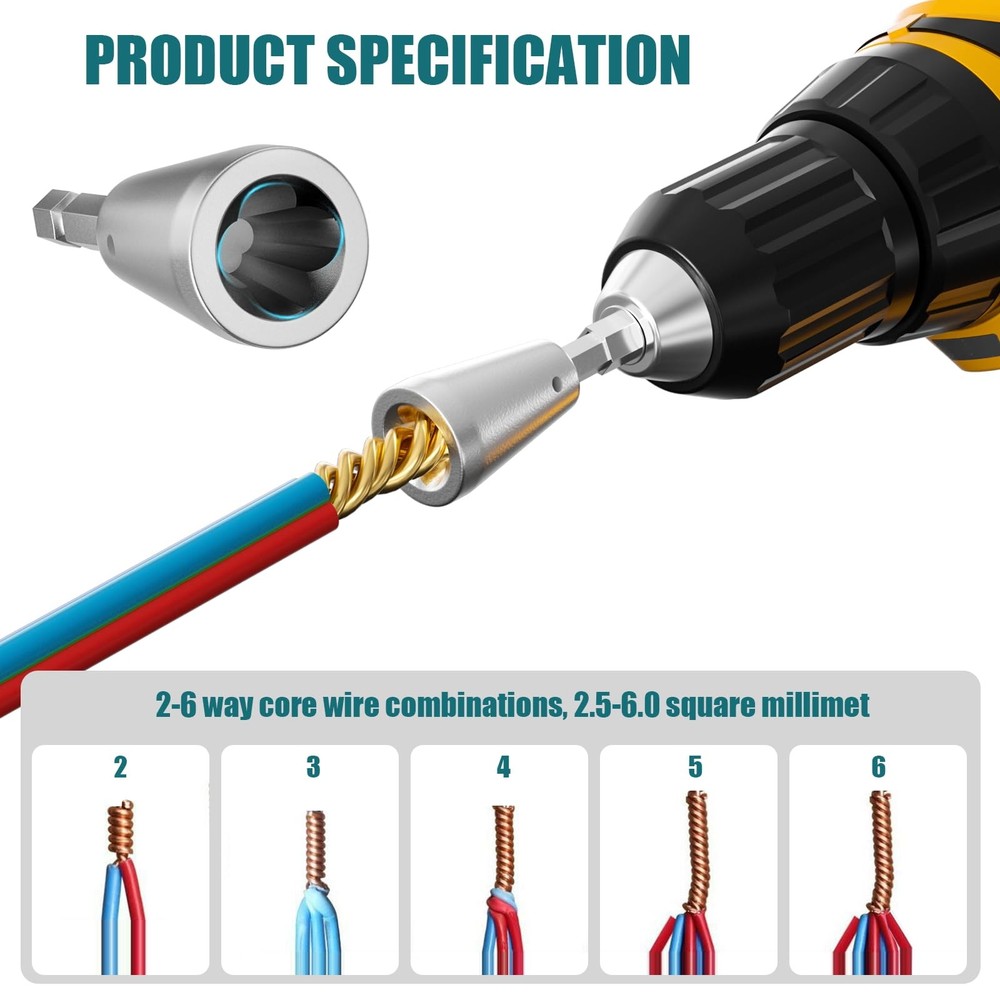 2PCS Wire Twister Tool for Drill, Nut Electrical Power...