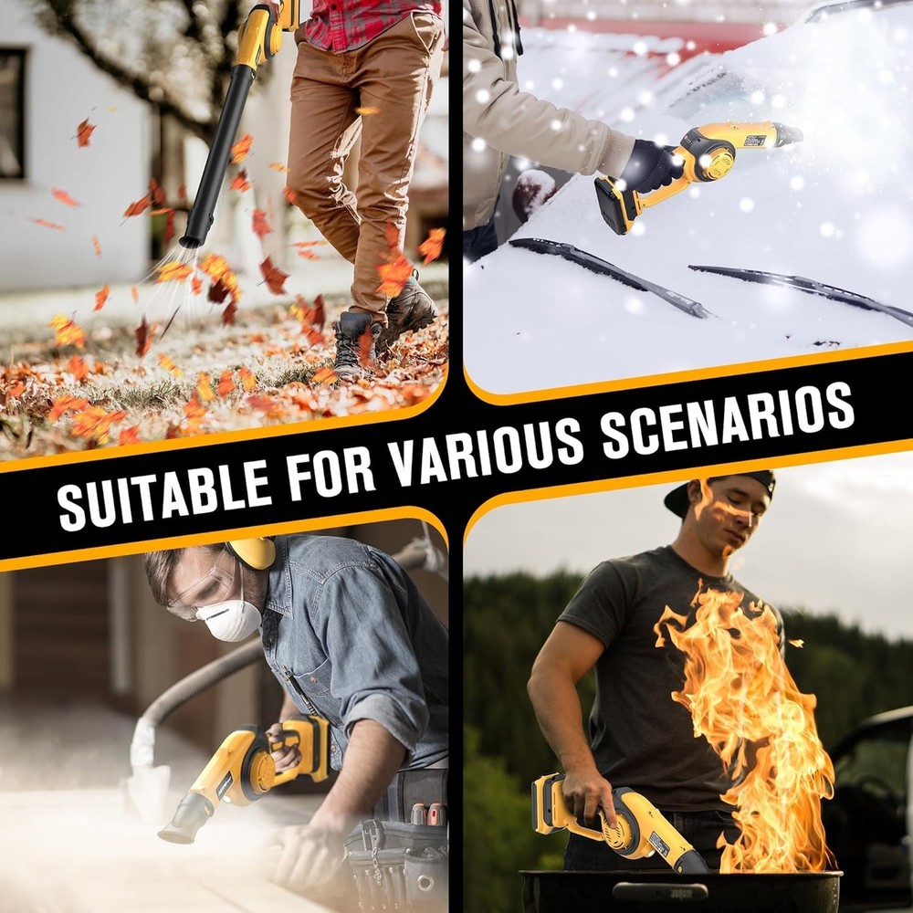 Cordless Leaf Blower Compatible with Compatible w/ Dewalt 20V (No Battery)